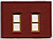 30130 One-Story Rectangular Window HO Scale Modular System (Click for larger picture)