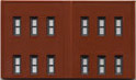 60122 Two-Story 12-Windows N Scale Modular System (Click for larger picture)