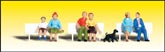 A1834 Sitting & Waiting - HO Scale Scenic Accents<sup>®</sup> HO Scale (Figures) (Click for larger picture)