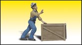 A2523 Dock Worker w/Crate (G Scale) Scenic Accents<sup>®</sup> G Scale (Figures) (Click for larger picture)