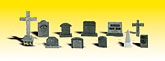 A2726 Tombstones (O scale) Scenic Accents<sup>®</sup> O Scale (Figures) (Click for larger picture)