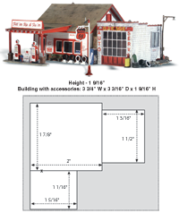 BR4922 Fill'er Up & Fix'er (N Scale) Built-&-Ready<sup>®</sup> Landmark Structures N Scale (Click for larger picture)