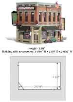 BR4923 Corner Emporium (N Scale) Built-&-Ready<sup>®</sup> Landmark Structures N Scale (Click for larger picture)