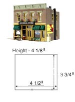 BR5021 Lubener's General Store (HO Scale) Built-&-Ready<sup>®</sup> Landmark Structures HO Scale (Click for larger picture)