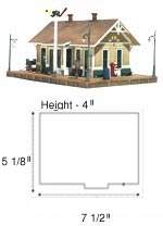 BR5023 Dansbury Depot (HO scale) Built-&-Ready<sup>®</sup> Landmark Structures HO Scale (Click for larger picture)