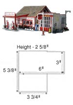 BR5025 Fill'er Up & Fix'er (HO Scale) Built-&-Ready<sup>®</sup> Landmark Structures HO Scale (Click for larger picture)