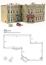 BR5030 Municipal Building (HO Scale) Built-&-Ready<sup>®</sup> Landmark Structures HO Scale (Click for larger picture)