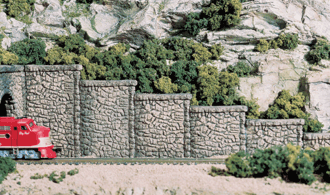 Random Stone Retaining Wall - N Scale - Terrain Structures - Woodland Scenics - Model Layouts ...