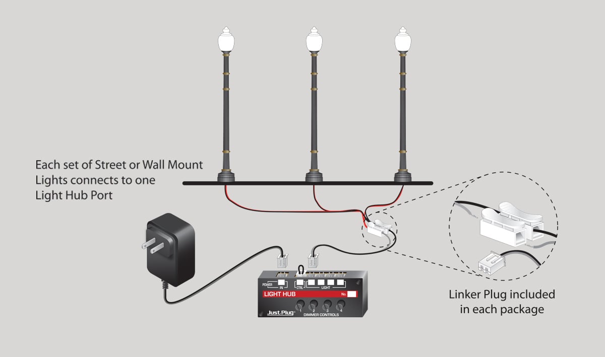 Lamp Post Street Lights - O Scale - Just Plug® Lighting System