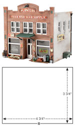 PF5181 Planters Feed and Seed Supply (HO Scale) Pre-Fab Landmark Structures (Click for larger picture)