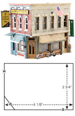 PF5182 Main Street Mercantile (HO Scale) Pre-Fab Landmark Structures (Click for larger picture)