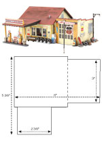 PF5183 Sonny's Super Service (HO Scale) Pre-Fab Landmark Structures (Click for larger picture)