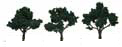 TR1508 Dark Green 3"- 4"(3 pkg) Ready Made Realistic Trees (O Scale) (Click for larger picture)