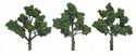TR1510 Medium Green 4"- 5"(3 pkg) Ready Made Realistic Trees (HO Scale) (Click for larger picture)