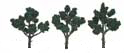 TR1511 Dark Green 4"- 5"(3 pkg) Ready Made Realistic Trees (O Scale) (Click for larger picture)