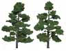 TR1518 Medium Green 7"- 8"(2 pkg) Ready Made Realistic Trees (HO Scale) (Click for larger picture)