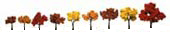TR1540 Fall Mix 1 1/4" - 3"(9 pkg) Ready Made Realistic Trees (HO Scale) (Click for larger picture)