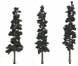 TR1563 Conifer Green 7"- 8"(3 pkg) Ready Made Realistic Trees (HO Scale) (Click for larger picture)