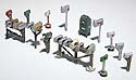 D206 Assorted Mailboxes (17 pieces) Scenic Details<sup>®</sup> (Click for larger picture)