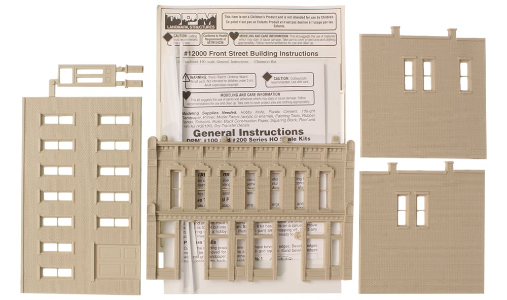 Front Street Building - HO Scale Kit - Vehicle, decals, figures and accessories sold separately