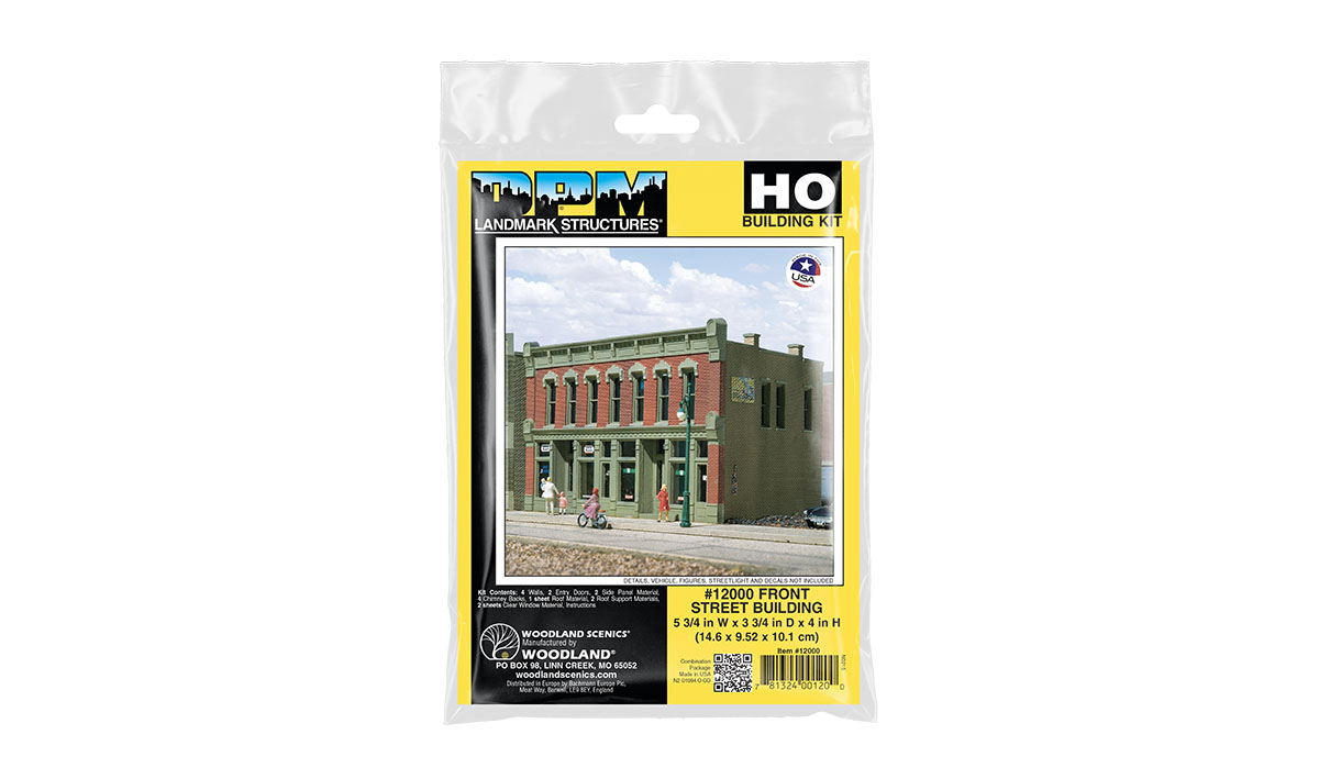 Front Street Building - HO Scale Kit - Vehicle, decals, figures and accessories sold separately