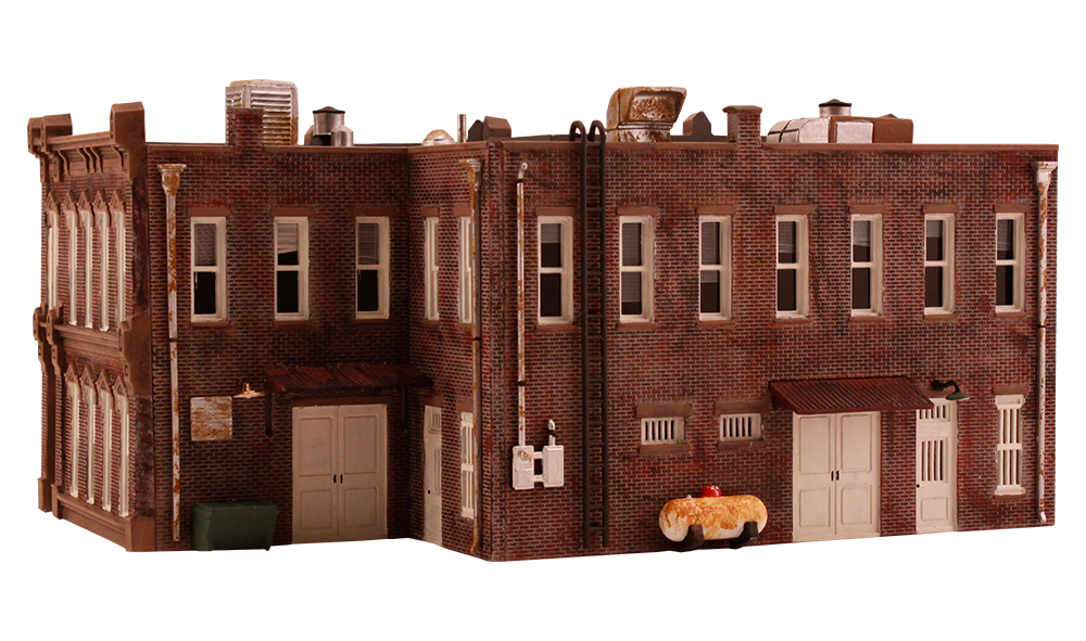 County Courthouse - HO Scale Kit - This two-story brick-patterned courthouse is a highly detailed, stately representation of American courthouses that stand at the center of every county seat