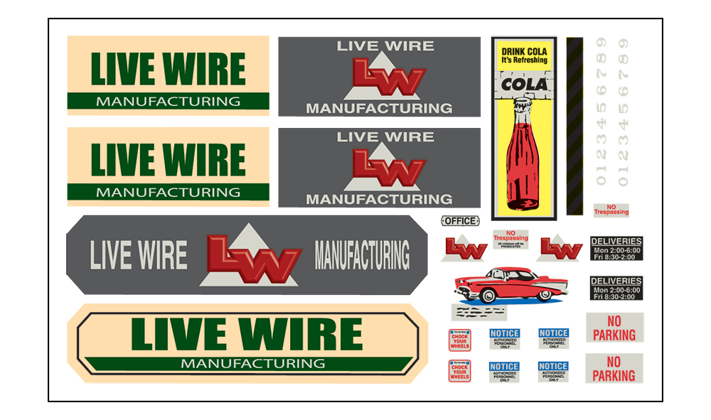 Live Wire Manufacturing - HO Scale Kit - Set Live Wire Manufacturing as the centerpiece of your layout's industrial park or alongside a spur