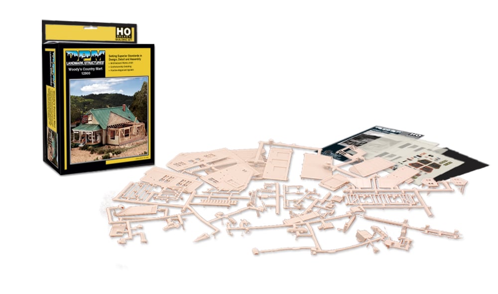 Woody's Country Mart - HO Scale Kit - Business is booming and Woody's Country Mart is expanding