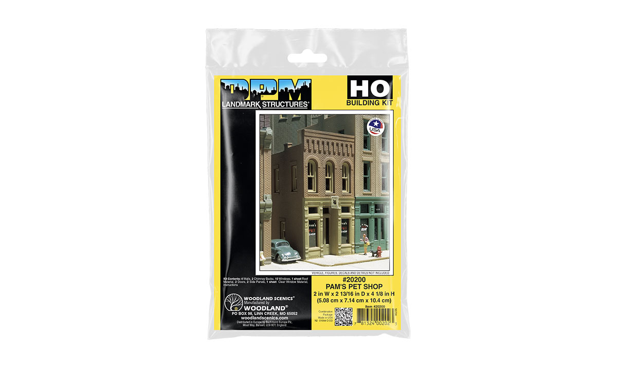Pam's Pet Shop - HO Scale Kit - Painting is optional with #200 Series Kits