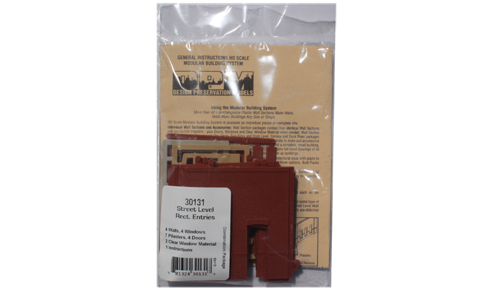 Street Level Rectangular Entry - Four sections per package
2 11/16" w x 2 11/16" h (6