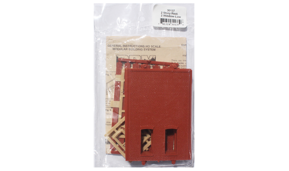 Two-Story Rectangular 2-Window - Low - Four sections per package
2 11/16" w x 3 11/16" h (6
