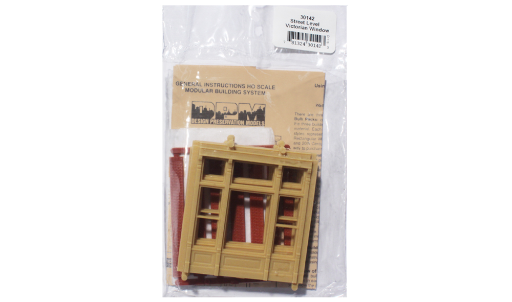 Street Level Victorian Window - Four window sections per package measuring 2 11/16" w x 2 11/16" h (6