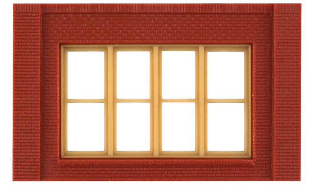 One-Story Victorian Window - Four one-story wall sections per package
2 11/16" w x 1 7/8" h (6
