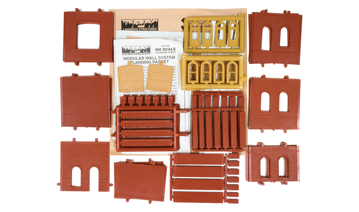 3-in-1 Modular Kit - HO Scale - Build a building approximately 8 1/2" w x 6" d x 5" h (21