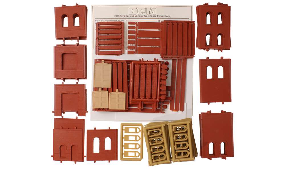 Tera Surplus Window Warehouse - HO Scale Kit - Expansive, high-profile industrial warehouse structure