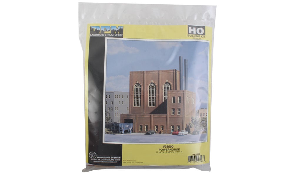 The Powerhouse - HO Scale Kit - A towering and impressive industrial structure with dramatic three-story windows