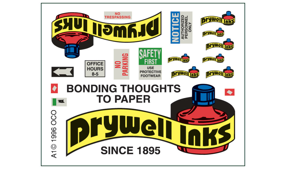 Drywell Inks - HO Scale Kit - Set a busy ink manufacturing and distribution center along a layout spur