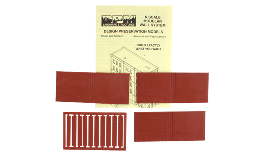 Street/Dock Level Blank Wall - Three sections per package
3 3/8" w x 1 13/32" h (8