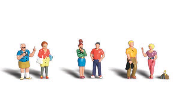 Tourists - HO Scale - Set includes men and women enjoying some sightseeing