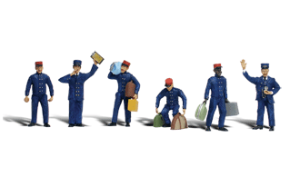 HO Scale Woodland Scenics A1898 Rail Workers w/Handcar Figures (8) pcs –  Sidetrack Hobby