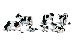 Black & White Noch 15721 free post 7 - OO/HO figures Cows 