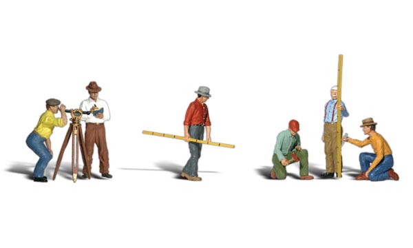 Surveyors - HO Scale - A set of men surveying