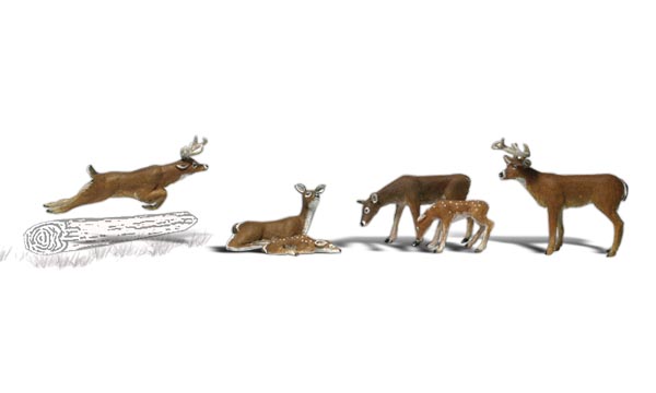 thumbnail image 2 of Arttista O Scale Buck Deer Figurine – Hand-Painted Pewter, Model Train Animal Figures (New, C-9) 2 of 2