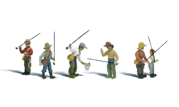 Fly Fishermen - HO Scale - Fly fishermen are ready for the big catch