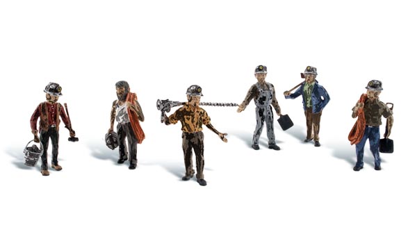 Miners - HO Scale - Miners toting all the equipment they need for their shift deep below the Earth's surface