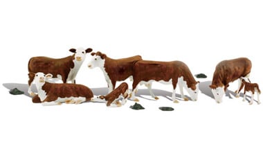 Woodland Scenics Holstein Cows N Train Figures A2187 
