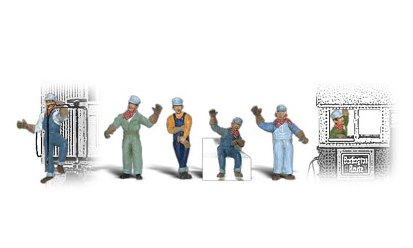 Woodland Scenics N Scale Train Engineers – A2153 – Miniature Figures