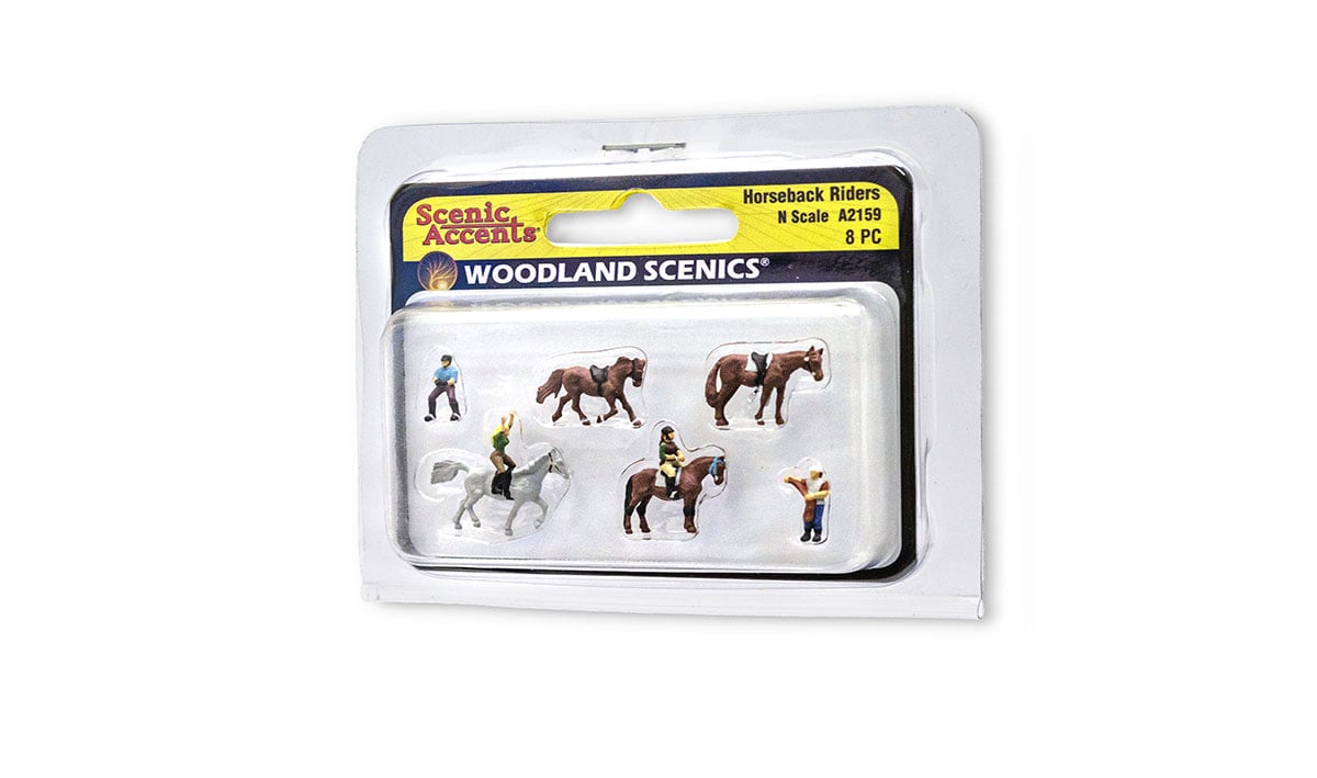 Horseback Riders - N scale - Set of horses and riders