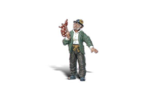 Woodland Scenics A2529 Homeless Harry Hobo w/ Red Pouch  G Scale 