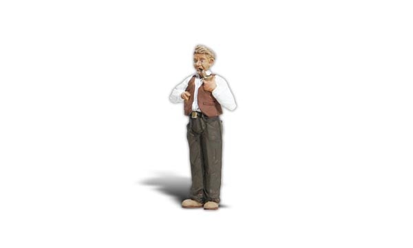 Peter Pipe Puffer - G scale - Peter puffs on his pipe as he stuffs his hand in his vest pocket and enjoys the day